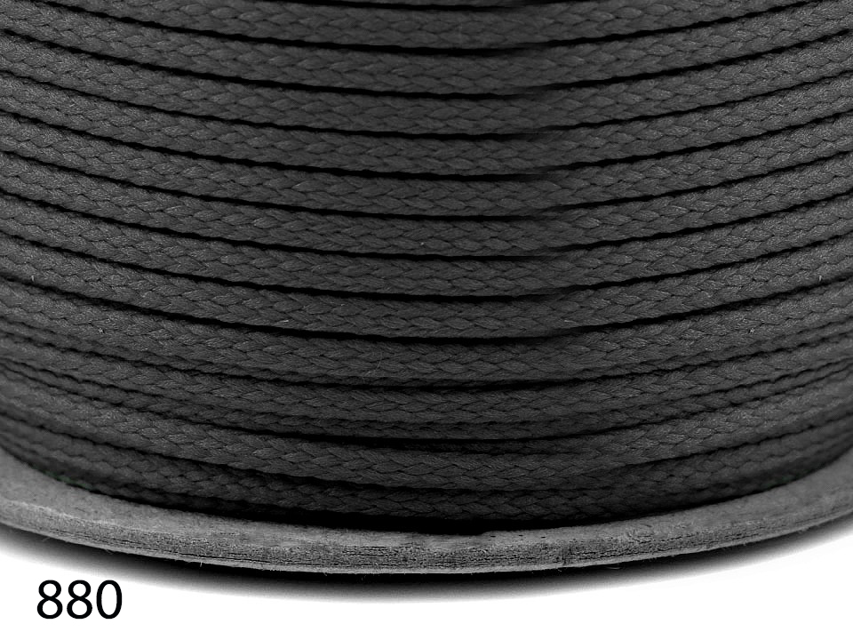 [370 9902 880] Schnur aus Polyester Ø 2mm (880 Dunkelgrau)