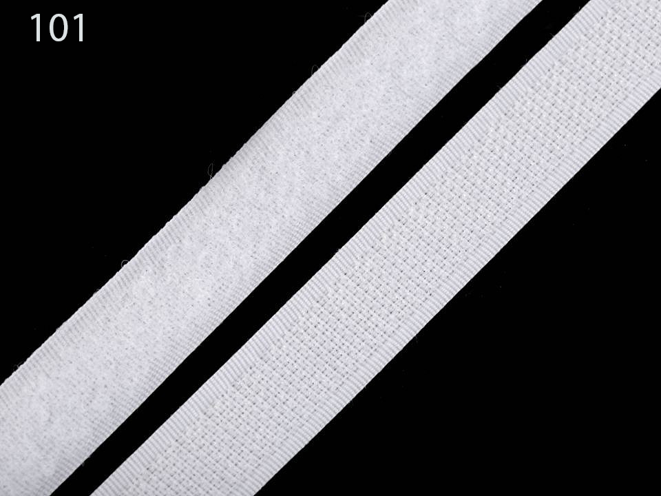 [270 9916 101] 25m Rolle Klettverschluss zum annähen 16mm (101 Weiss)