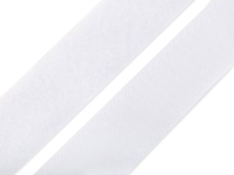 [270 9930 101] 25m Rolle Klettverschluss zum annähen 30mm (101 Weiss)