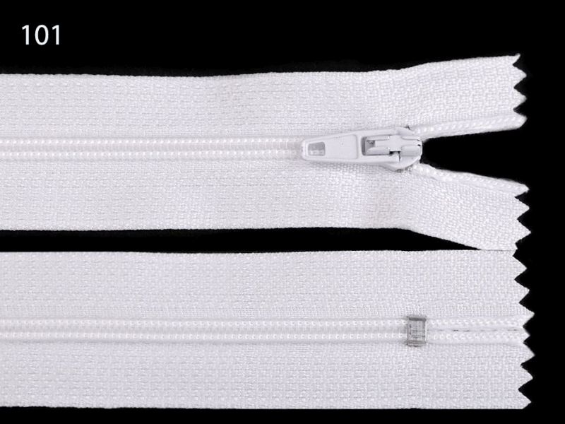 [150 7020 101] Reissverschluss nicht teilbar 20cm - Diverse Farben (101 Weiss)
