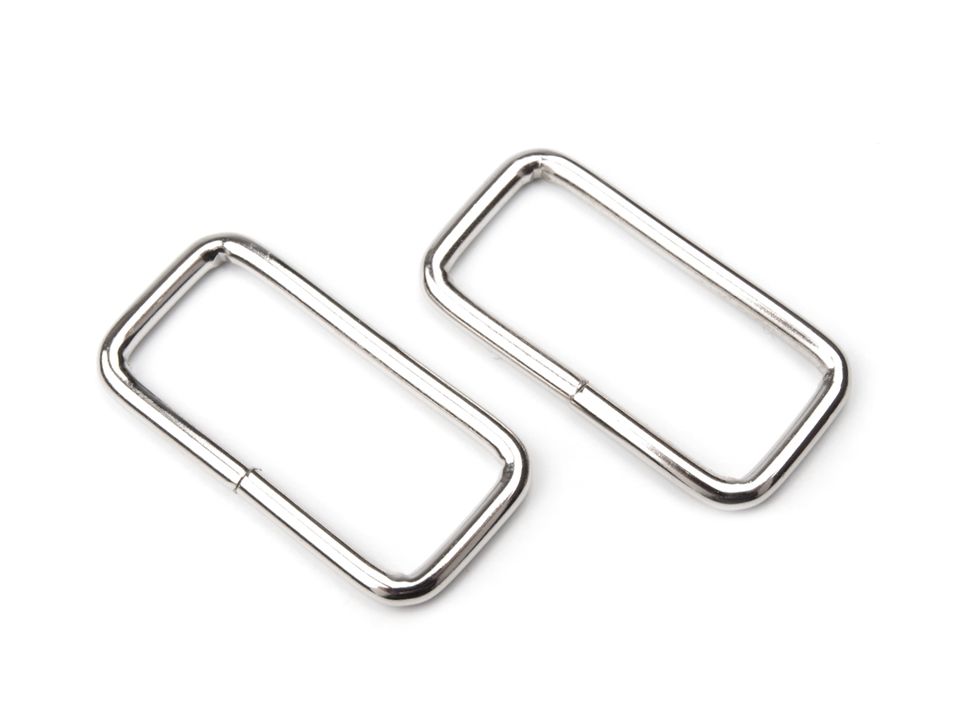 [623 1938 990] Schlaufe Rechteckig (Vierkant) 32 mm - Diverse Farben (990 Silber)