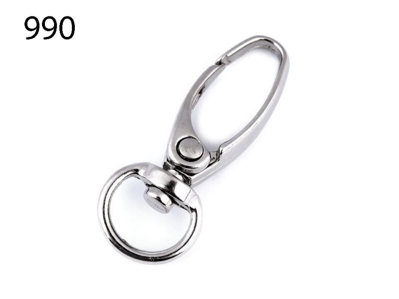 [616 3489 990] Karabiner Metall 9mm Durchzug (990 Silber)
