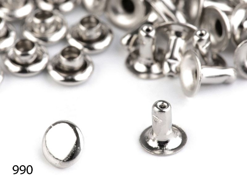 [672 4605 990] Nieten hohl Ø 5mm (990 Silber)