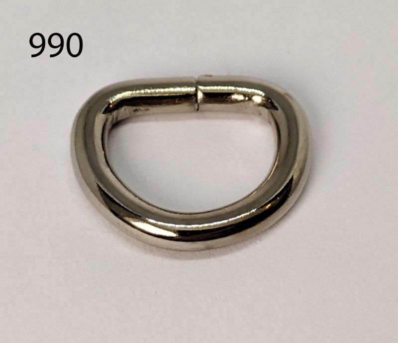 [621 9913 990] 100er Pack D-Ring 13mm - Diverse Farben (990 Silber)