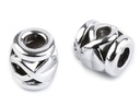 Grosslochperlen aus Kunststoff Metall-Optik 10 x 10mm (waschbar)