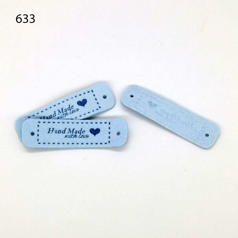 [631 5941 633] Label Hand Made with love (633 Hellblau)