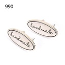 Metalllabel Handmade Oval 40 x 19 mm