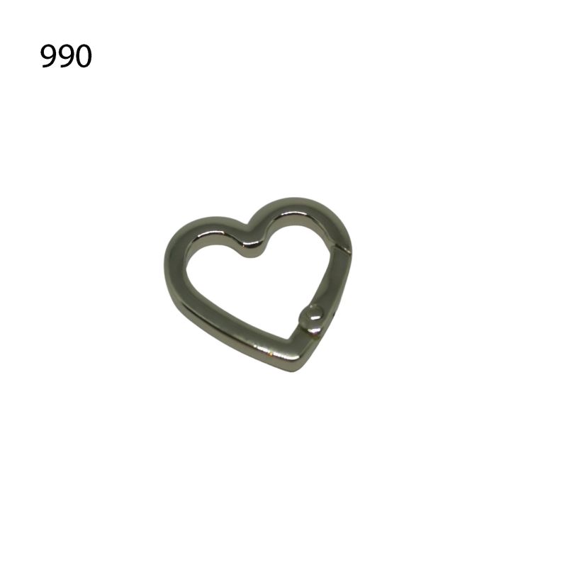 [615 4519 990] Karabiner Ring Herz 19mm (990 Silber)