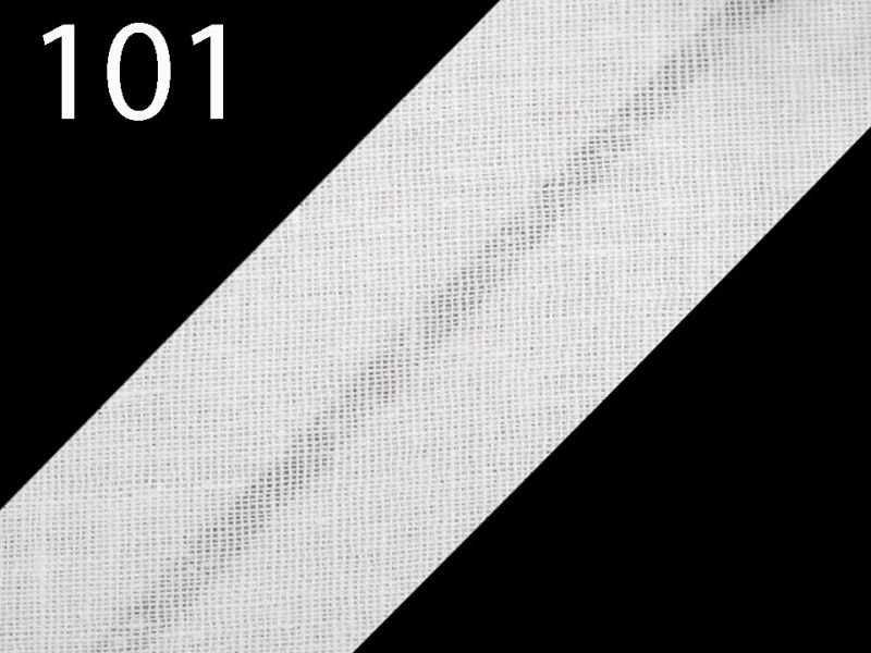[320 3030 101] Schrägband Baumwolle 30mm - Diverse Farben (101 Weiss)