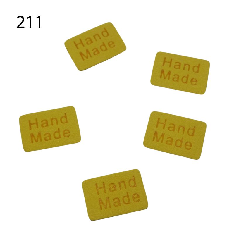 [628 3428 211] Label aus Kunstwildleder Handmade 20 x 14mm (211 Eigelb)