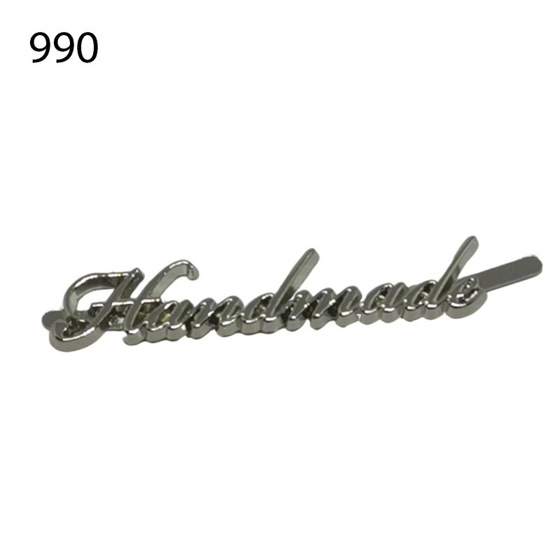 [665 4931 990] Metalllabel Handmade 50mm (990 Silber)