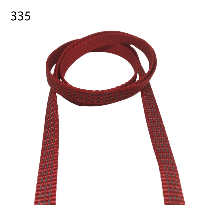[710 6410 335] Gurtband 10mm mit reflektierender Ziernaht (335 Rot)