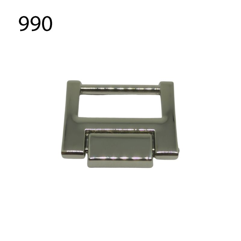 [626 1474 990] D-Ring zum anschrauben / Gurtaufhängung 25mm (990 Silber)