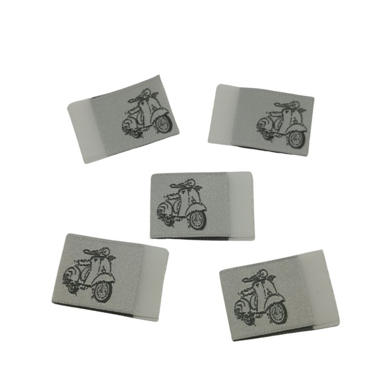 Weblabel zum Einnähen mit Annähkante Vespa 20 x 30 mm