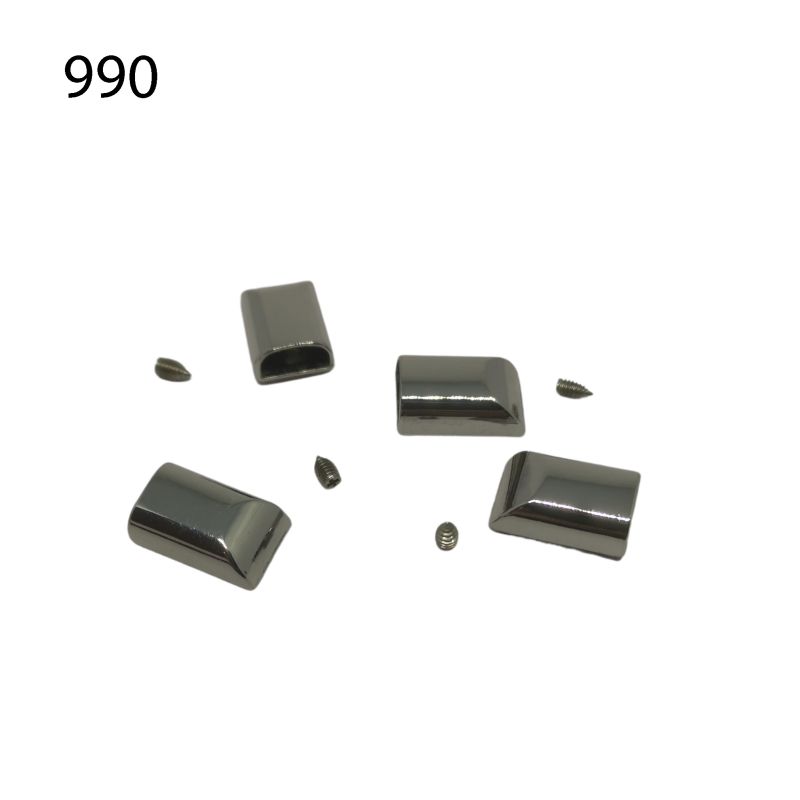 [610 1117 990] Reissverschluss Endstück zum schrauben 11 x 17mm (990 Silber)