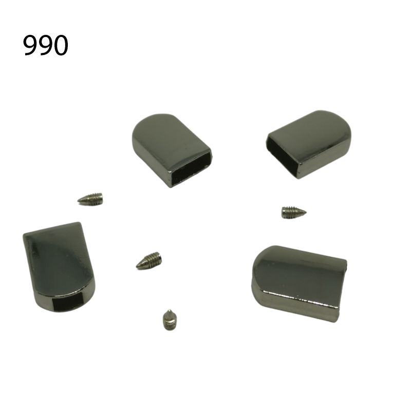 [610 6518 990] Reissverschluss Endstück zum schrauben 13 x 18mm (990 Silber)
