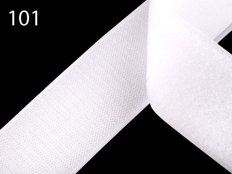 [270 5550 101] Klettverschluss zum annähen 50mm (101 Weiss)