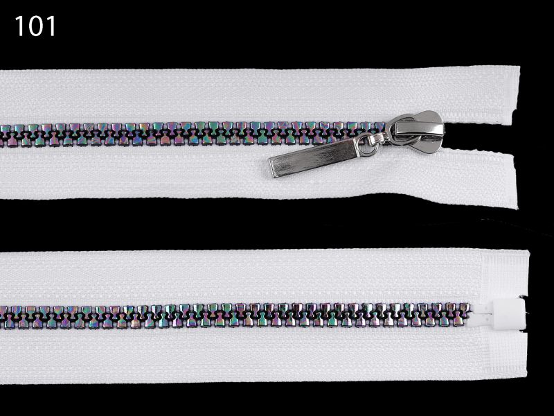 [130 4070 101] Teilbarer Regenbogen Reissverschluss 70cm (101 Weiss)