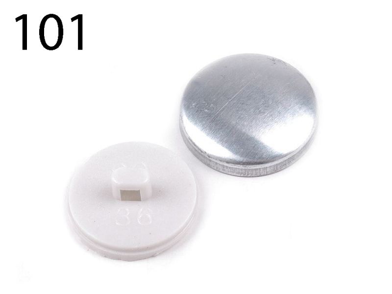 [235 2286 101] Knopf zum beziehen Grösse 22.86mm / 36 Zoll (101 Weiss)