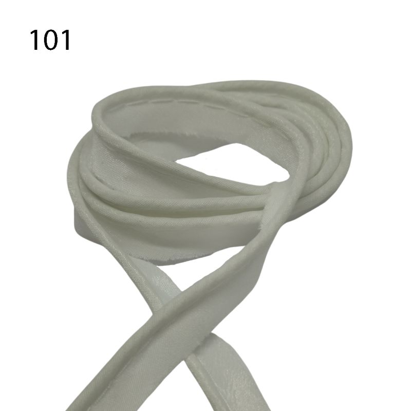 [341 4212 101] Paspelband Polyester 12mm - Diverse Farben (101 Weiss)