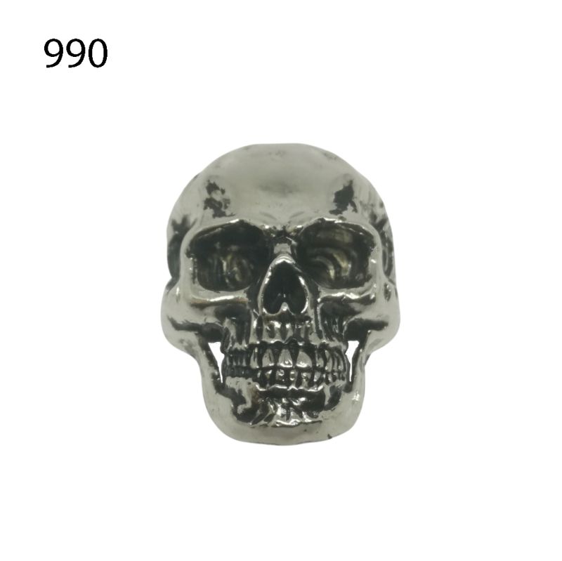 [656 3525 990] Skull / Totenkopf zum anschrauben 35 x 25mm (990 Silber)