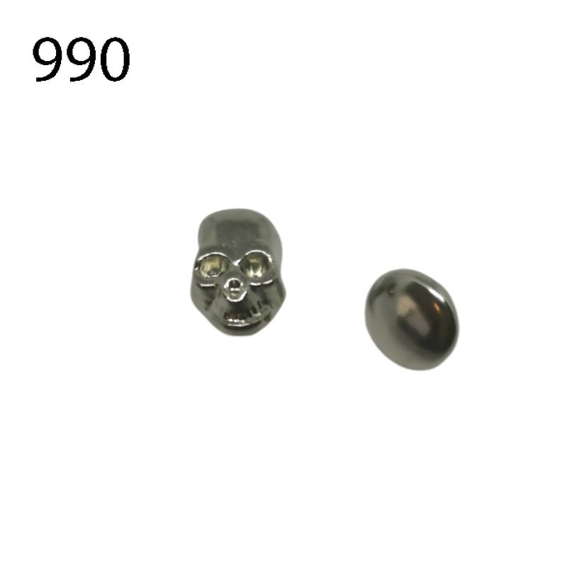 [656 6748 990] Skull Niete 7.5 x 5.4mm (990 Silber)