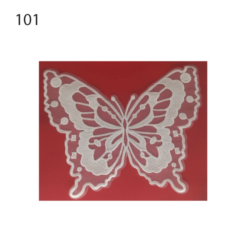 [636 8161 101] Schmetterling 15 x 18cm - Diverse Farben (101 Weiss)