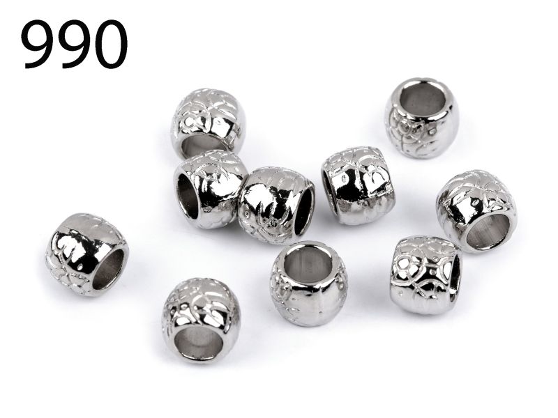 [610 4621 990] Endstück für Kordeln 6mm (990 Silber)