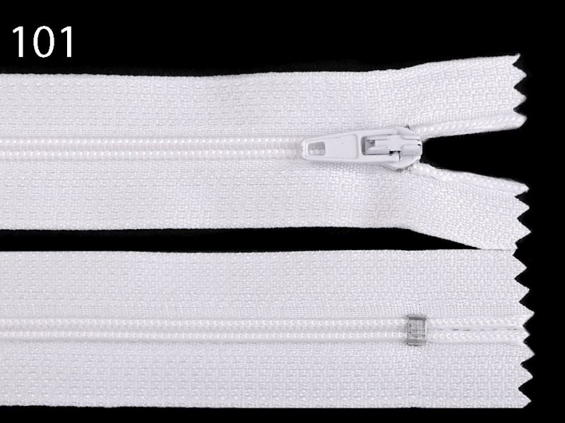 [150 7651 101] Reissverschluss nicht teilbar 16cm (101 Weiss)