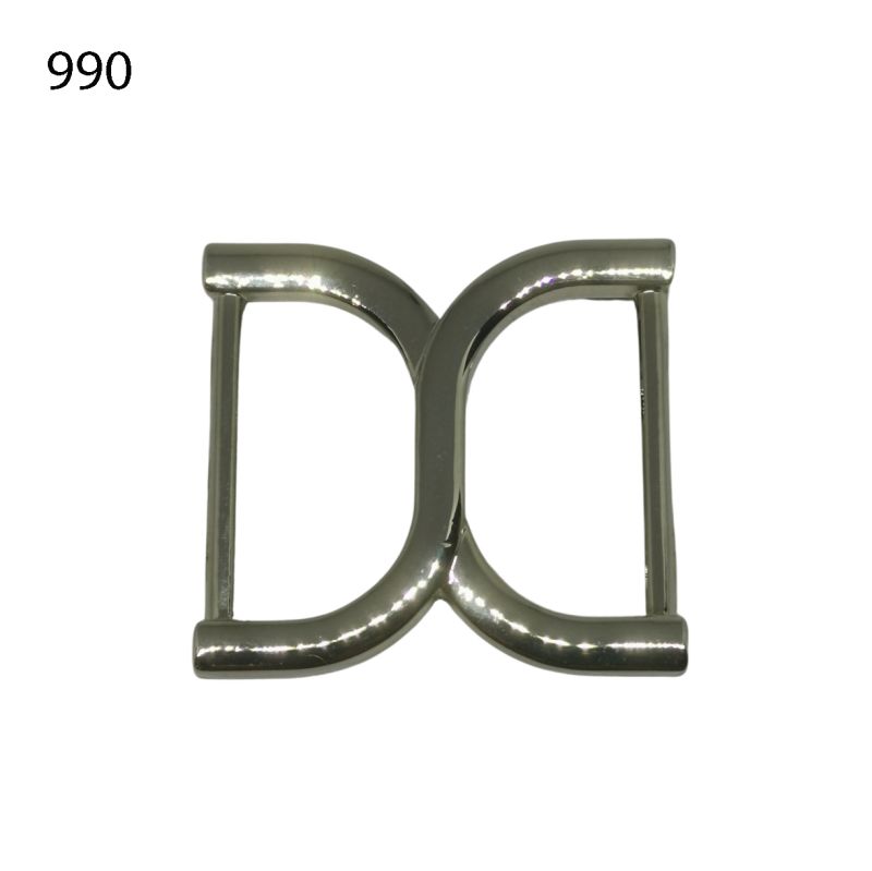 [621 6485 990] Doppel D-Ring 25mm (990 Silber)
