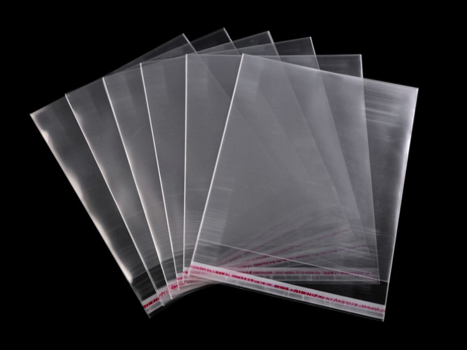 [921 1314 001] 100er Pack Cellophanbeutel mit Klebestreifen 13 x 14.5cm