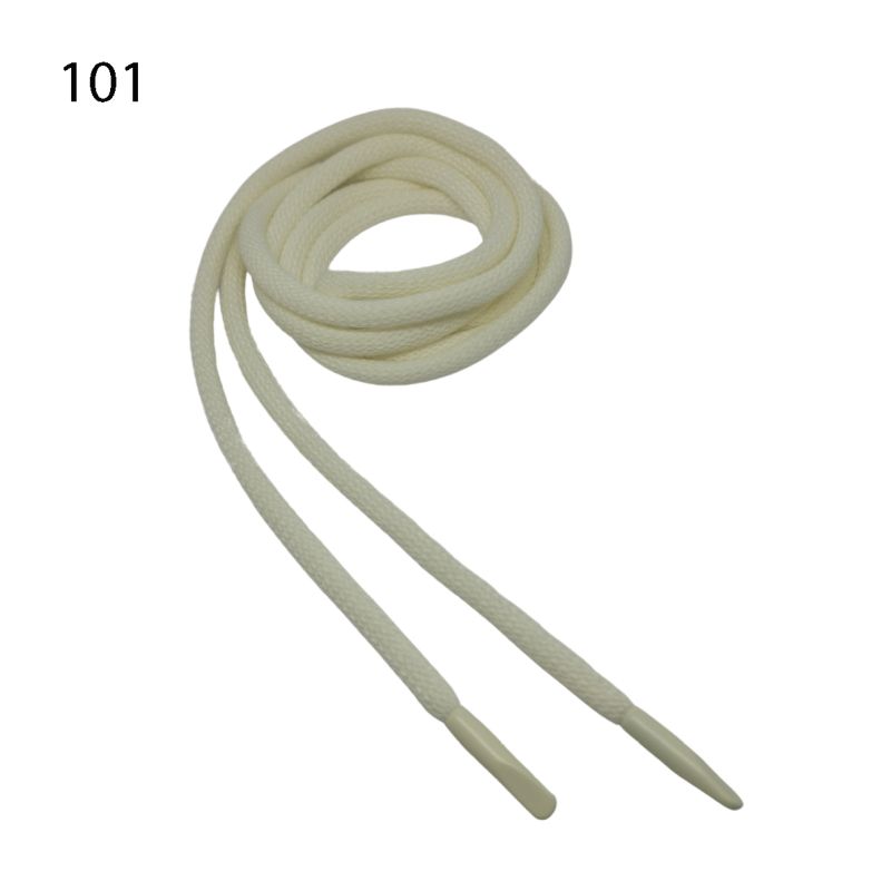 [372 5941 101] Runde Kordel mit Endstücken 134cm (101 Weiss)