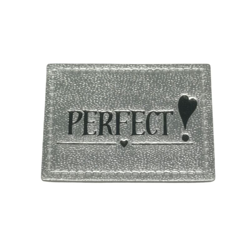 [629 3401 000] "Perfect" Kunstleder Label 4 x 3 cm
