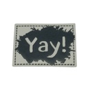 "YAY!" Kunstleder Label 4 x 3 cm