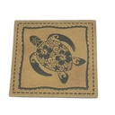 "Mandala Schildkröte" Kunstleder Label 4 x 4 cm