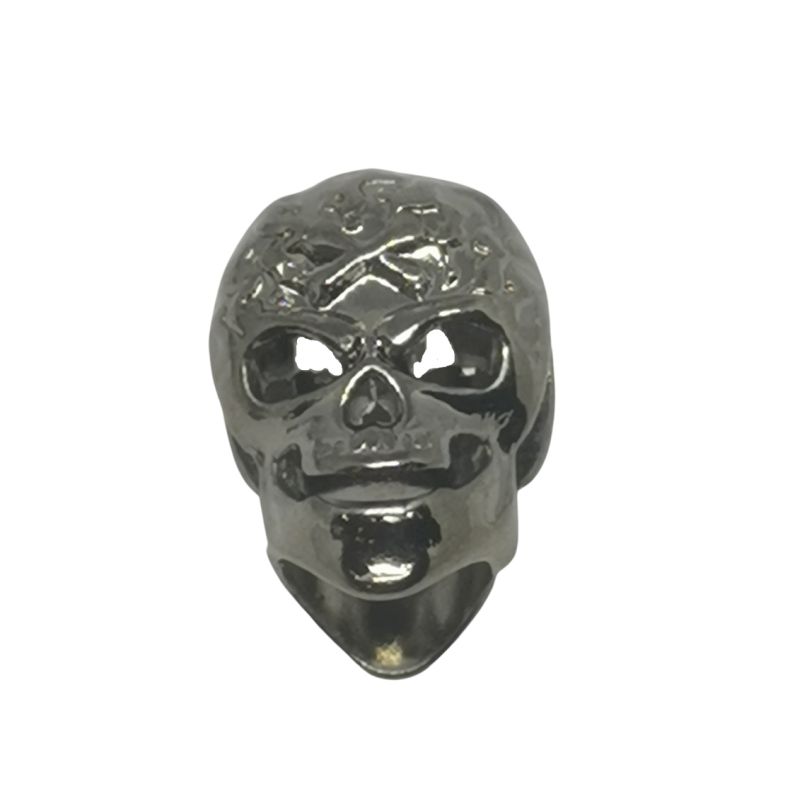 [610 1464 845] Skull Perle/Endstück 5.6mm/9.5mm (845 Schwarz Metall)