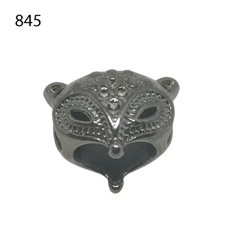 [610 9403 845] Fuchs Perle / Endstück 5 mm/4 mm - Diverse Farben (845 Schwarz Metall)