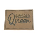 "Drama Queen" Kunstleder Label 4 x 3 cm