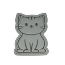 "Katze" Reflektierendes Kunstleder Label 5 x 3.5 cm