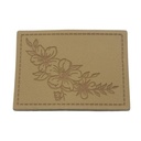 "Blume" Kunstleder Label 4 x 3 cm