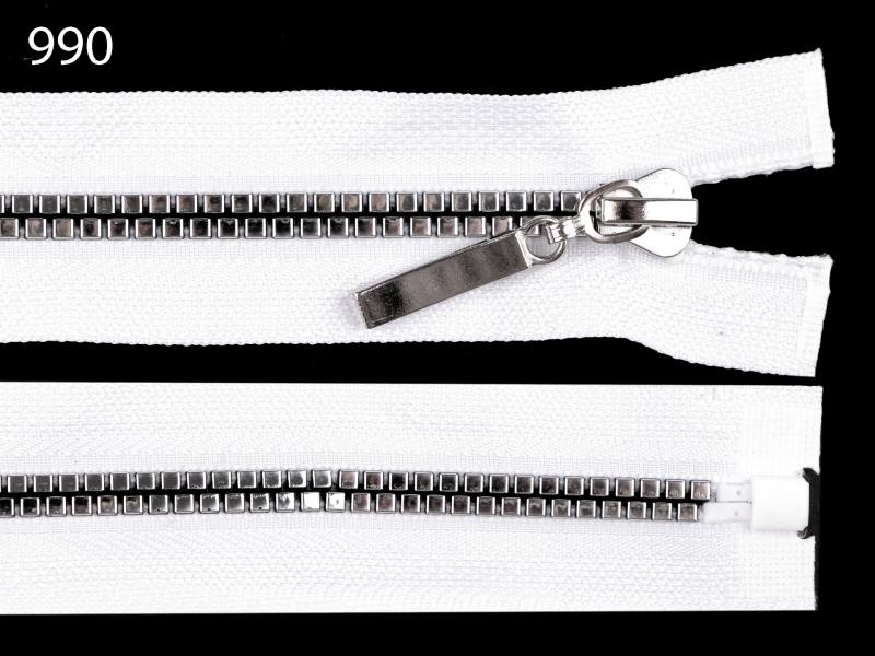 [130 8060 990] Teilbarer Reissverschluss 60 cm - Diverse Farben (990 Silber)