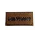 "Wohlfühlmode" Kunstleder Label 4 x 2 cm