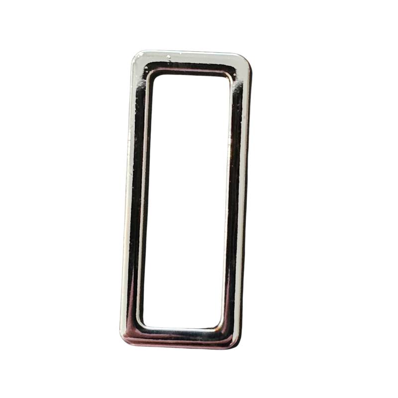 [623 8440 990] Flache Schlaufe Rechteckig (Vierkant) 40mm (Stärke 2.5mm) (990 Silber)