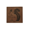 "Eichhörnchen" Kunstleder Label 4 x 4 cm