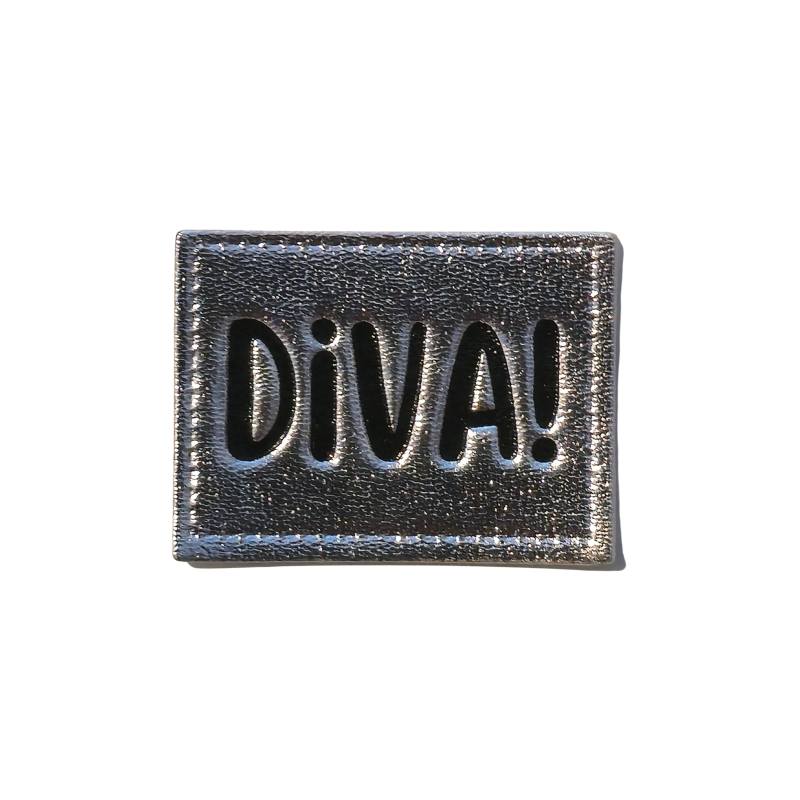 [629 3474 000] "Diva" Kunstleder Label 4 x 3 cm