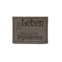 "Das Leben ist zu kurz für Irgendwann" Kunstleder Label 4 x 3 cm
