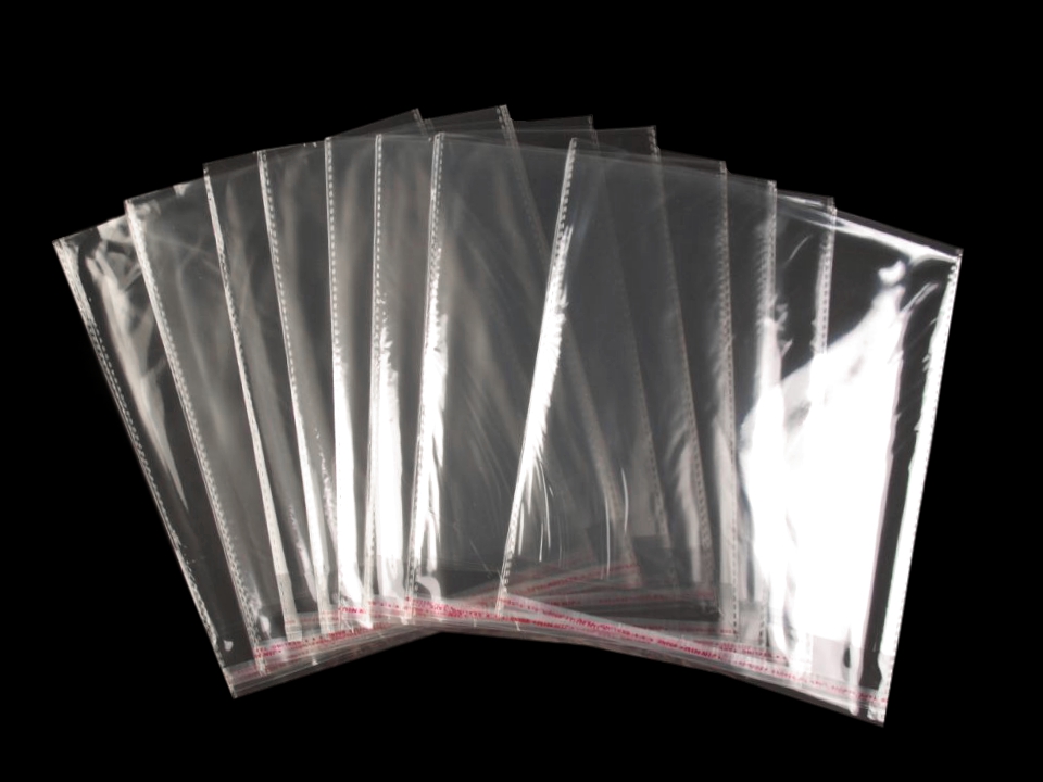 [921 2020 001] 100er Pack Cellophanbeutel mit Klebestreifen 20 x 20cm